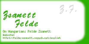 zsanett felde business card